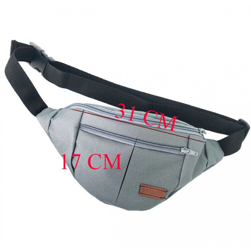 Чоловіча сумка на пояс з 2 відділеннями X002-grey (Сірий) Суми - фото 4