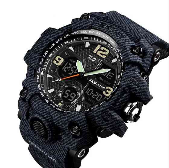 Чоловічий годинник Skmei Hamlet 1155 Темний джинс Вінниця