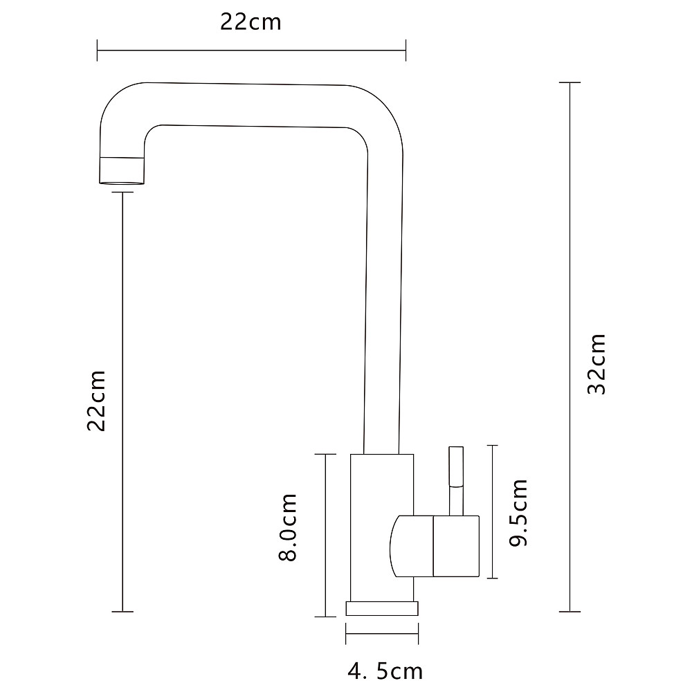 Змішувач для кухні EcoMIX Stella STE-203L-GP Київ - фото 5