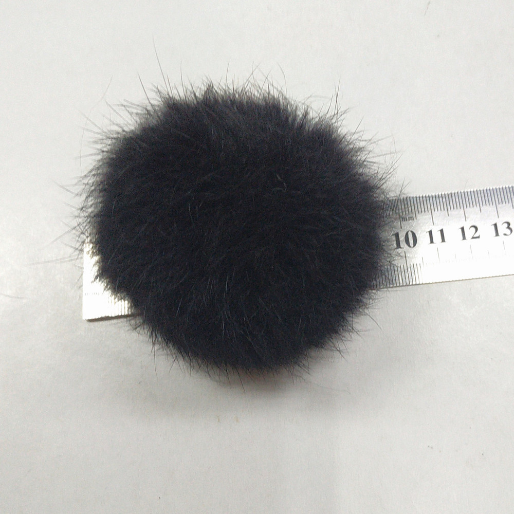 Помпон на шапку з натурального хутра кролика Червоний 7-8см Харків - фото 6