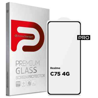 Скло захисне Armorstandart Pro Realme C75 4G Black (ARM82888) Вінниця