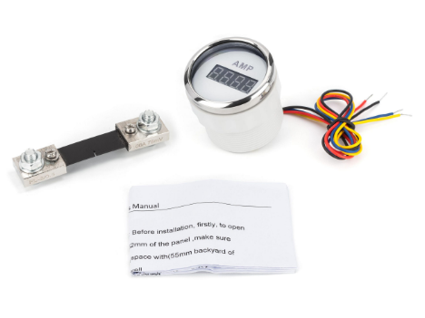Цифровой Амперметр С Датчиком I Gauge 52Mm С Функцией Предупреждения (Белый) Led Дисплей Киев - изображение 2