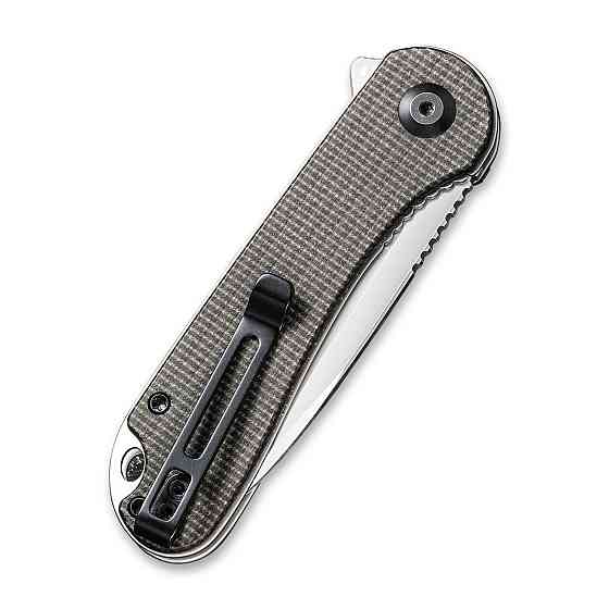 Ніж складаний кишеньковий Civivi Elementum, (7.5 см) D2 / Micarta коричневий Київ