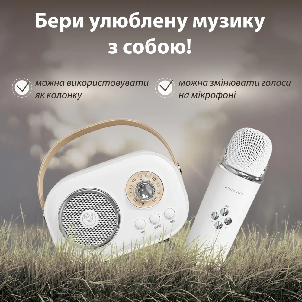 Pulse Колонка портативна з мікрофоном C-20 BT/TF/USB/FM 5 Вт Білий C20W Коломыя - изображение 4