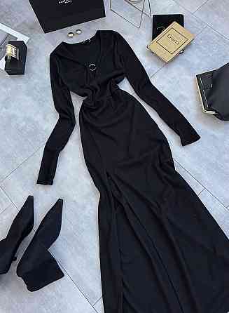 Жіноча елегантне плаття з виразним розрізом  щільний рубчик Одеса