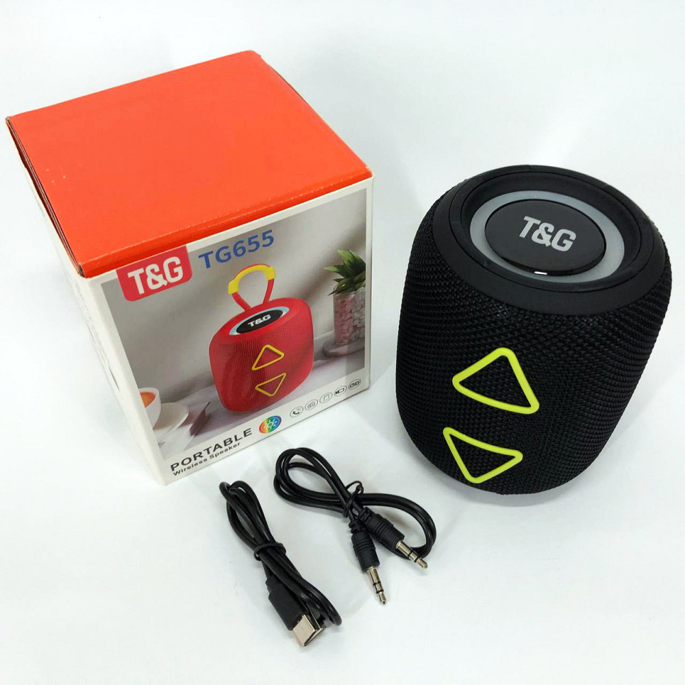 Недорогі портативні колонки, Колонка блютуз світлова, Портативна колонка для пк акумуляторна RW-91 Львів - фото 5