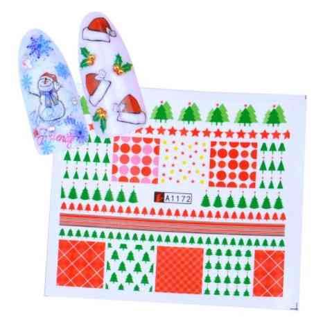 Новорічні наклейки на нігті Київ