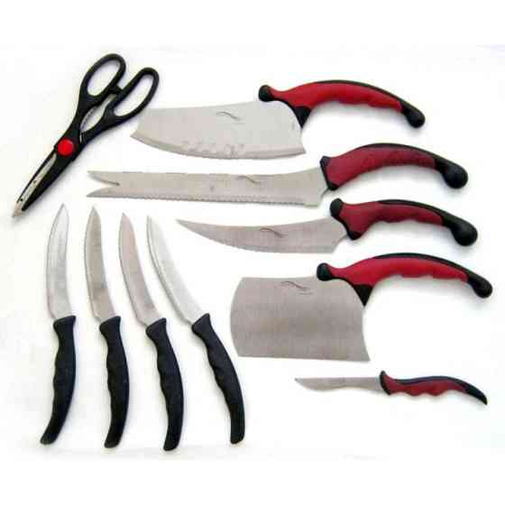 Якісний набір ножів з підставкою Contour Pro Knives 13, Якісні ножі для дому, Ножі для кухонних потреб ON-10 Львів