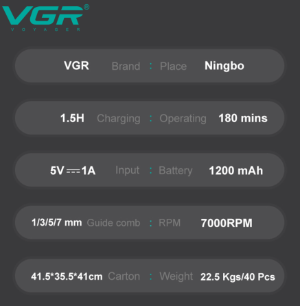 Триммер бороды и усов VGR V-296 Днепр