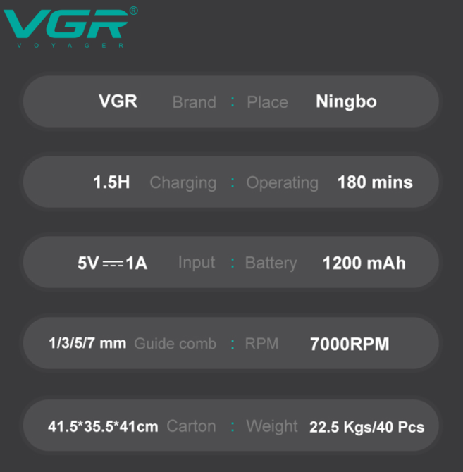 Триммер бороды и усов VGR V-296 Днепр - изображение 5