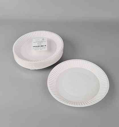 Тарілка з харчового картону д180мм біла 50 шт (50 шт.) Харків