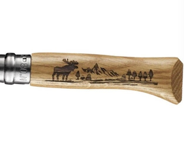 Кухонний Складаний Ніж Оpinel (Опінель) No.8 "Animalia Moose" (002627) Олень Нововолинськ - фото 4