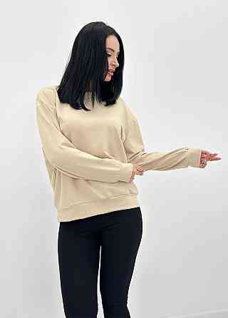 Базовий світшот з двонитки "Kaplan" оптом | Норма і батал 46-48, Бежевий Київ