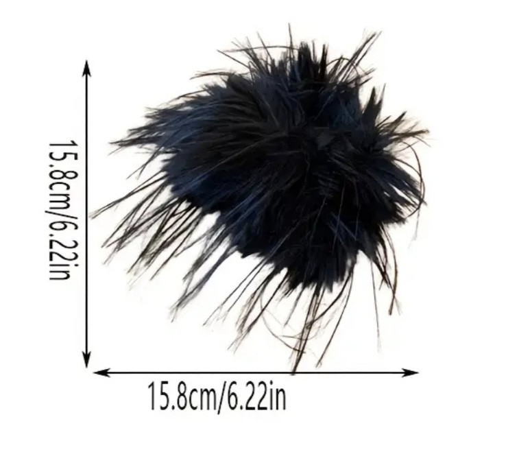 Гумка для волосся пухнаста Чорний Смела - изображение 2