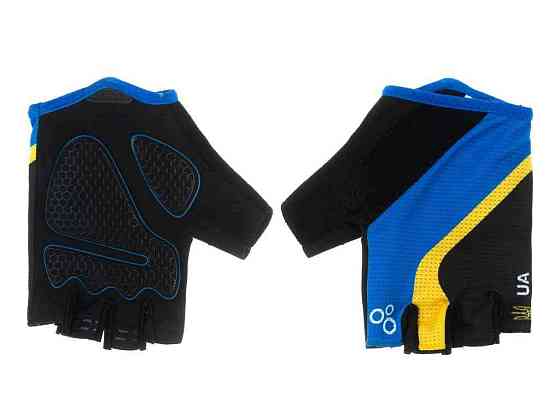 Рукавички з короткими пальцями Catch 20 BLACK/BLUE/YELLOW L ТМ ONRIDE Київ