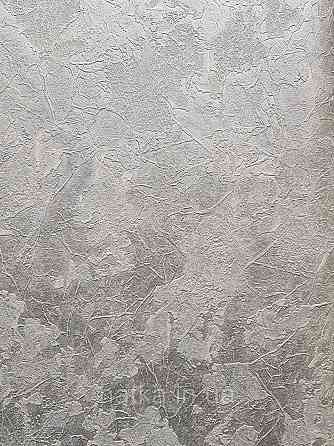 Шпалери вінілові на флізеліні гарячого тиснення DU&KA 1.06х10 вензель основа під штукатурку сірі коричневі Київ