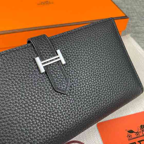 Жіночий шкіряний брендовий гаманець (H-5123) black Київ