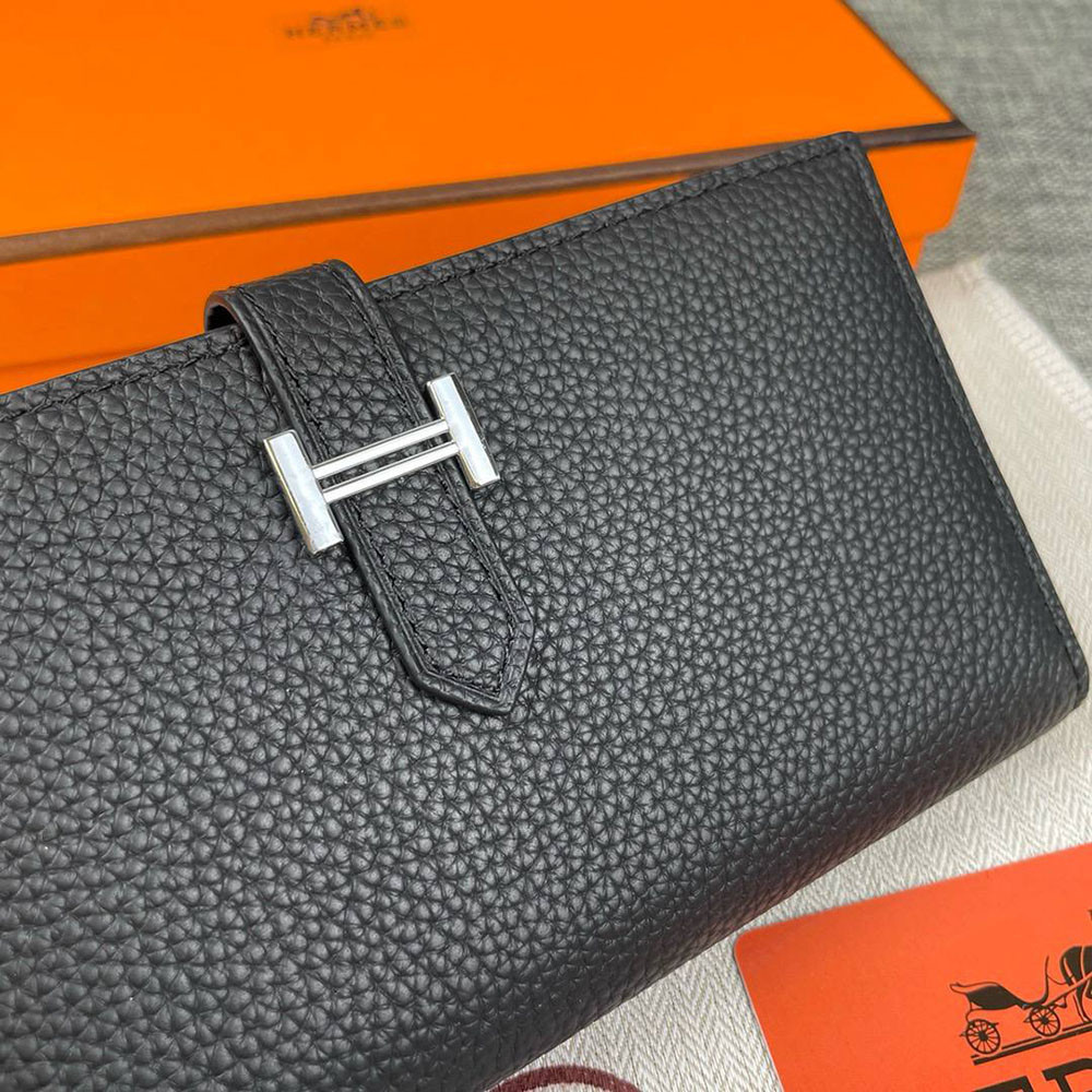 Женский кожаный брендовый кошелек (H-5123) black Киев - изображение 4