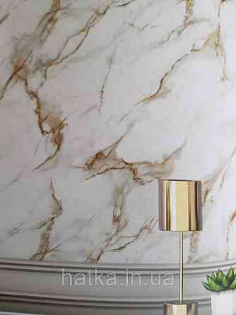 Обои виниловые на флизелине AdaWall Beta1.06х10 3д камень под мрамор бежевые с серым коричневым 1109-3 Киев