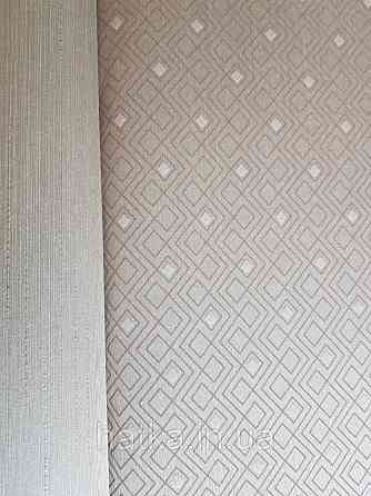 Текстильні шпалери на флізеліновій основі Cador Rasch Textil 086569 темно-бежева основа квадрати геометрія Київ