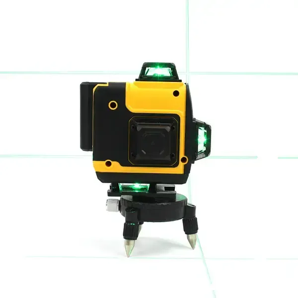 Аккумуляторный лазерный нивелир 4D, 16-линейный зеленый уровень LUX с большим Led экраном, Tape-C зарядка (3.7V, 5AH). АКБ уровень Коломия - фото 4