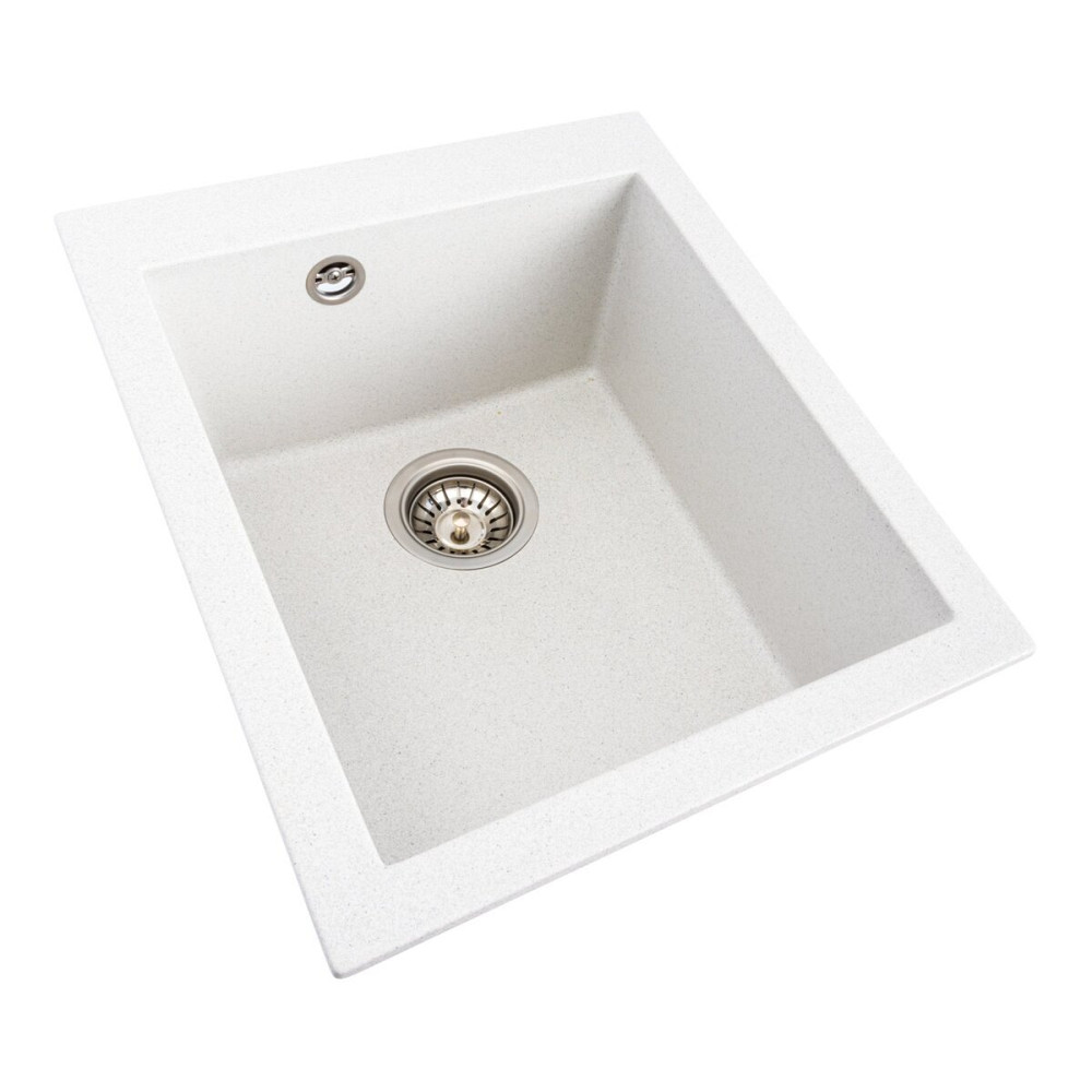 Гранітна мийка для кухні VALESO SOKIL 4150 матова Біла в крапку Коломыя - изображение 2