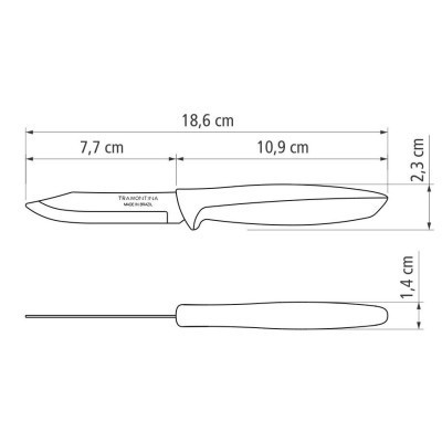Кухонный нож Tramontina Plenus Black Vegetable 76 мм (23420/103) Винница - изображение 4
