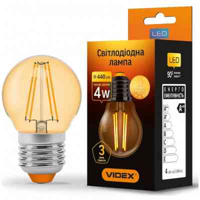 Лампочка TITANUM Filament G45 4W E27 2200K бронза (TLFG4504272A) Вінниця