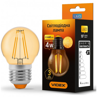 Лампочка TITANUM Filament G45 4W E27 2200K бронза (TLFG4504272A) Вінниця - фото 1