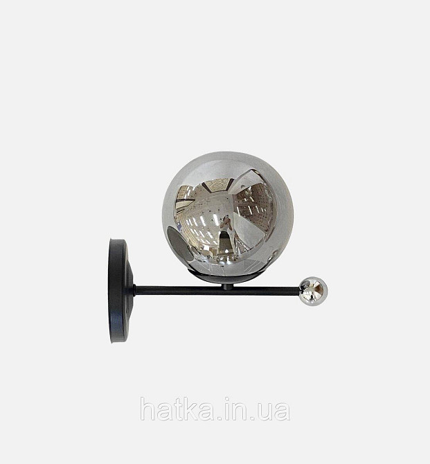 Настінне бра на 1 плафон B-91191/1 чорний+хром Київ - фото 1