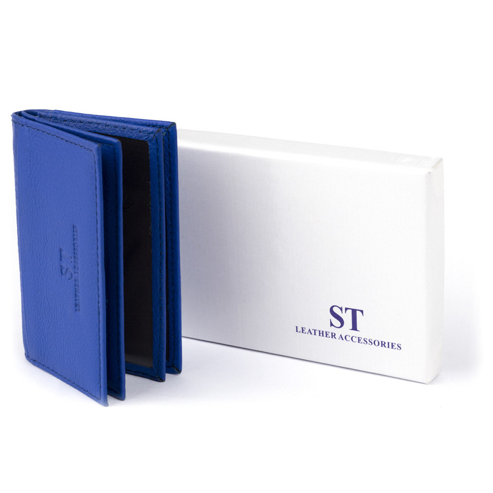 Визитница-книжка ST Leather 19219 Синяя Киев - изображение 9