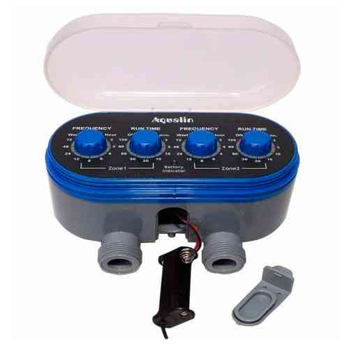 Таймер полива Aqualin YL21032 на 2 линии, с шаровыми клапанами, автомат подачи воды Киев