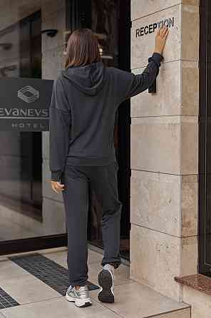 Спортивний костюм худі та джогери "Dante" | Норма і батал | Розпродаж моделі Графіт, 42-44 Київ