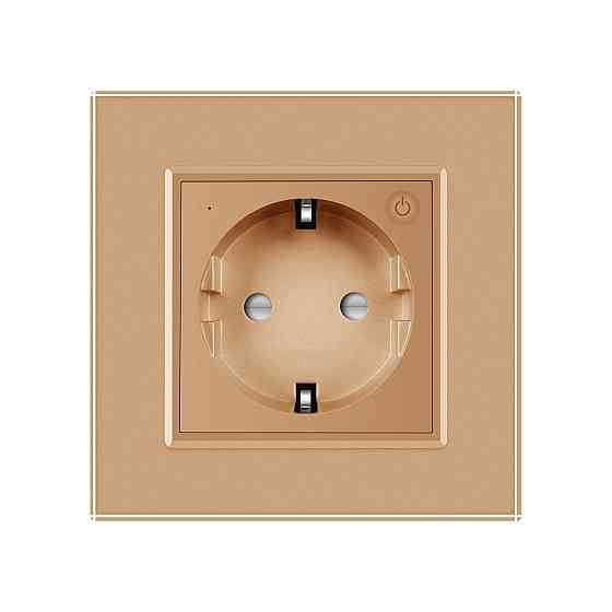 Розумна розетка ZigBee з заземленням Livolo золото (VL-FCTC16AZ-2BP) Коломыя