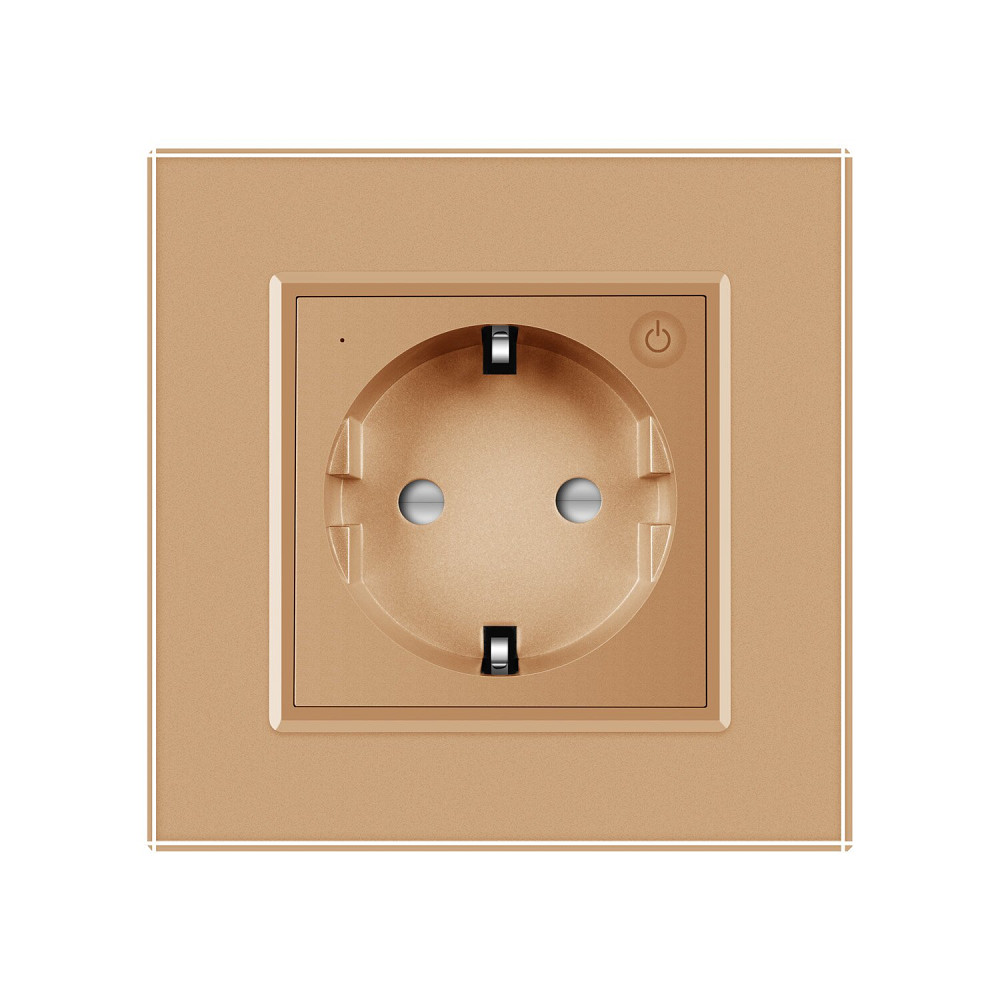 Розумна розетка ZigBee з заземленням Livolo золото (VL-FCTC16AZ-2BP) Коломыя - изображение 5