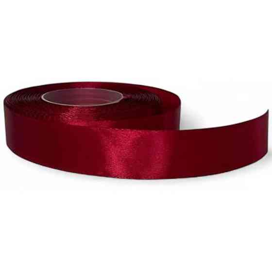 Атласная лента для рукоделия АБ-124, 0,6 см x 23 м, Бордовый Винница