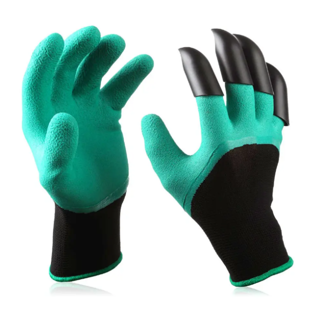 Садові рукавички з пазурами Garden Glove 4505 для посадки, прополювання та розпушування ґрунту, універсальний розмір Одеса - фото 4