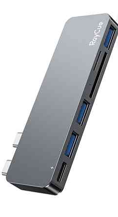 Концентратор RayCue ExpandPro Duo Lite 6-в-2 USB-C Hub Док-станция для MacBook Pro / Air Серый космос Киев