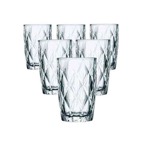 Набор стаканов для напитков 6 шт из толстого стекла 400 мл стаканы для холодных напитков HP-YH-63 Киев