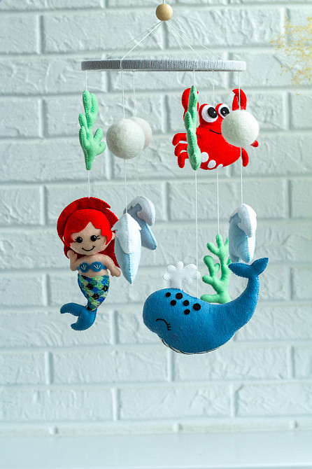 Мобіль на ліжечко WoollyFox «Русалонька» Київ - фото 3