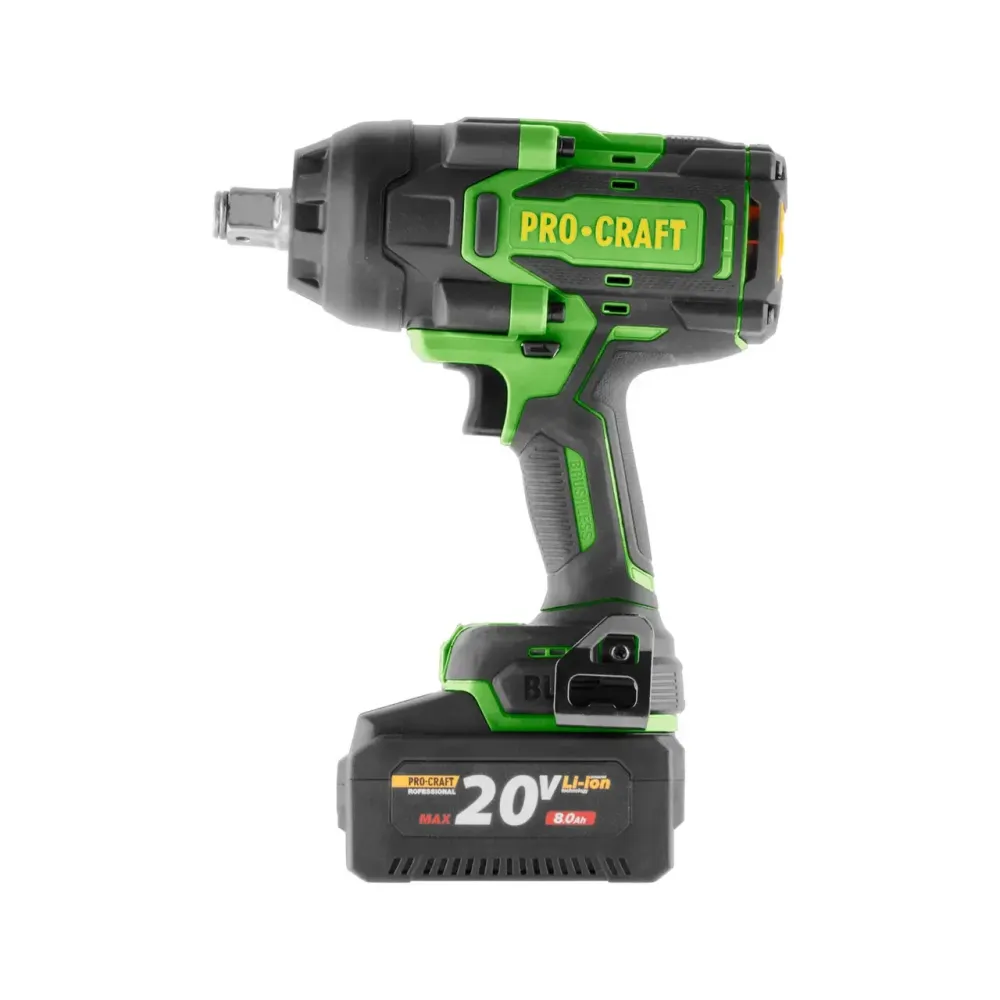 Гайковерт акумуляторний безщітковий інструмент Procraft PWA90,Безщітковий гайковерт з 1 АКБ та ЗП  3/4" на 1/2"  20 В 8 А  год Львів - фото 8