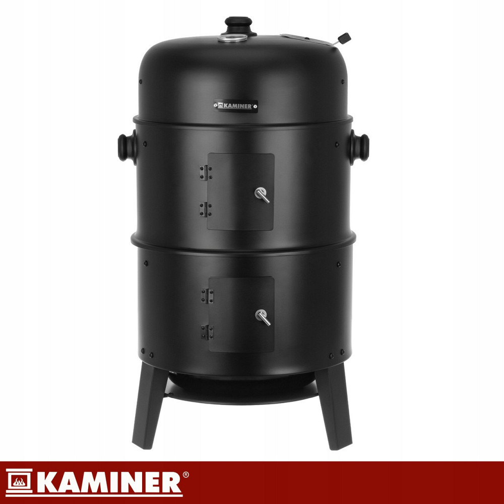 Угольный гриль для копчения с крышкой 3в1 с аксессуарами Kaminer (27323) Нововолынск - изображение 3