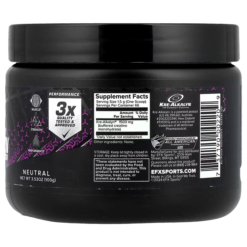Креатин EFX Kre-Alkalyn Powder 100 g (Neutral) Луцк - изображение 2
