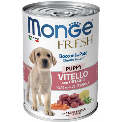 Консерви для собак Monge Dog FRESH Puppy телятина з овочами 400 г (8009470014441) Вінниця - фото 1