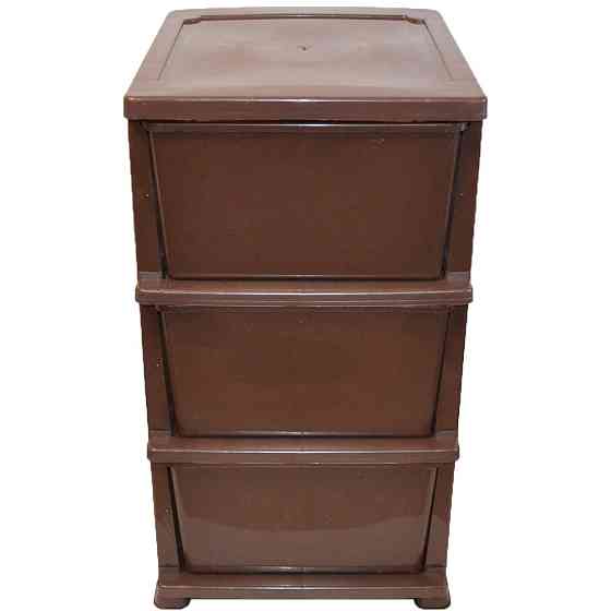 Комод пластиковий Efe Plastics 3 ящики 69х46х38 ротанг бежевий. Ефе пластик Одеса