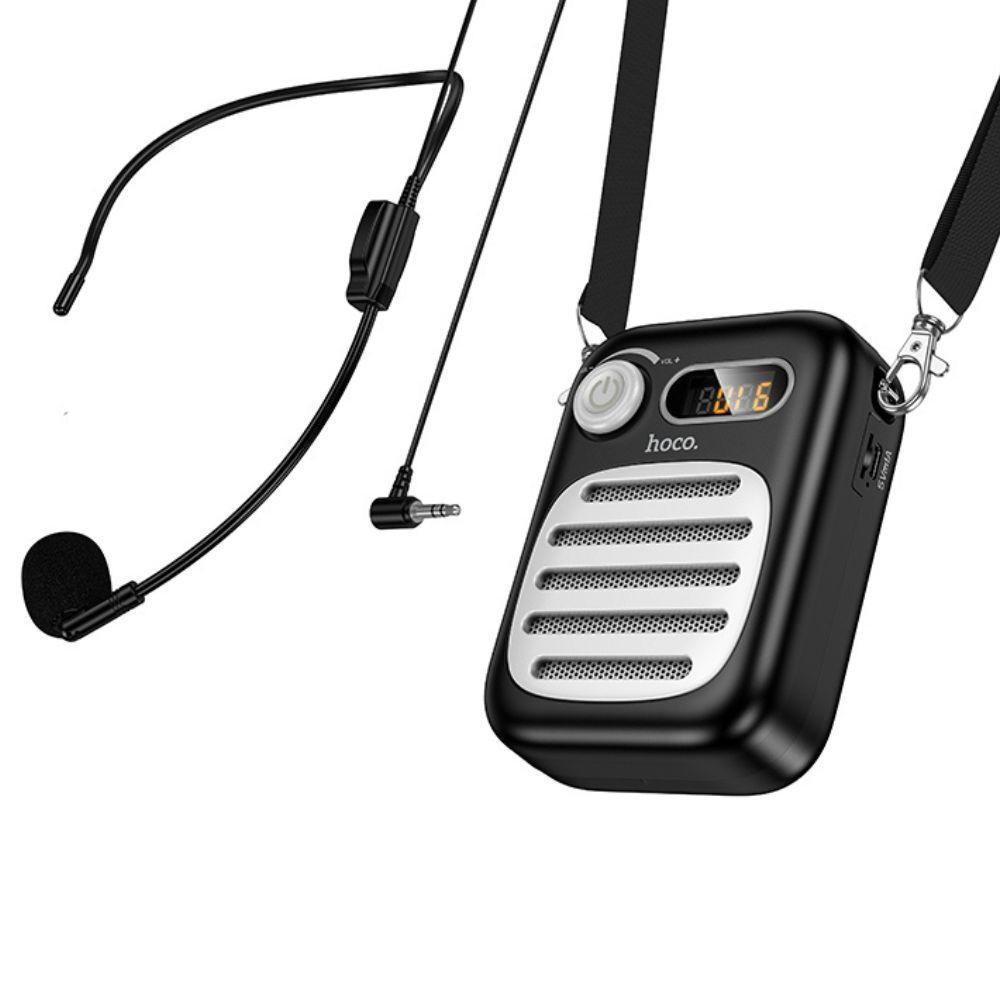 Портативная колонка с гарнитурой HOCO L23 Lemony speaker with wired microphone, 5W, Black Одесса - изображение 3