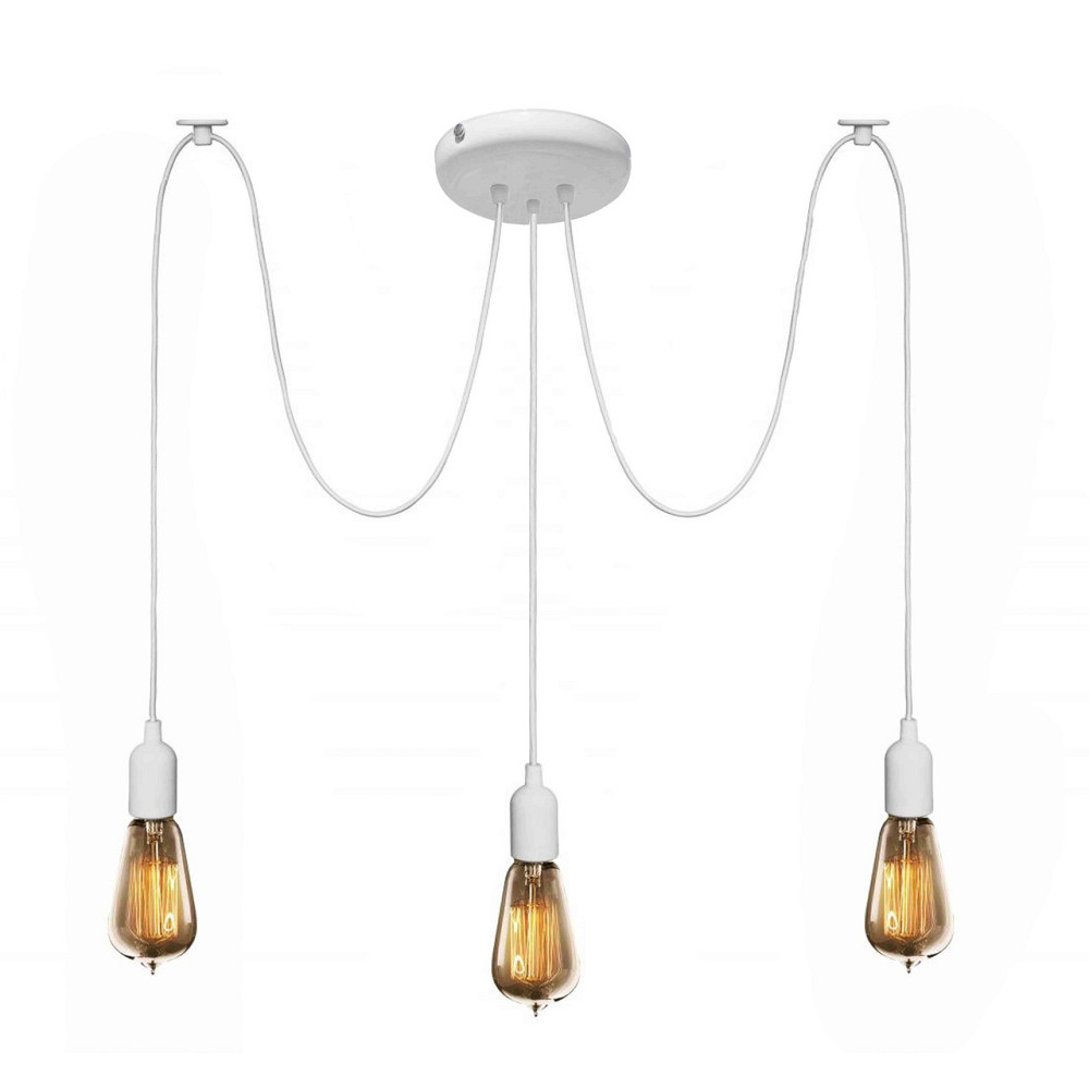 Підвісна люстра павук біла 3 лампи Е27 Spider NL 149-3W Одеса - фото 1