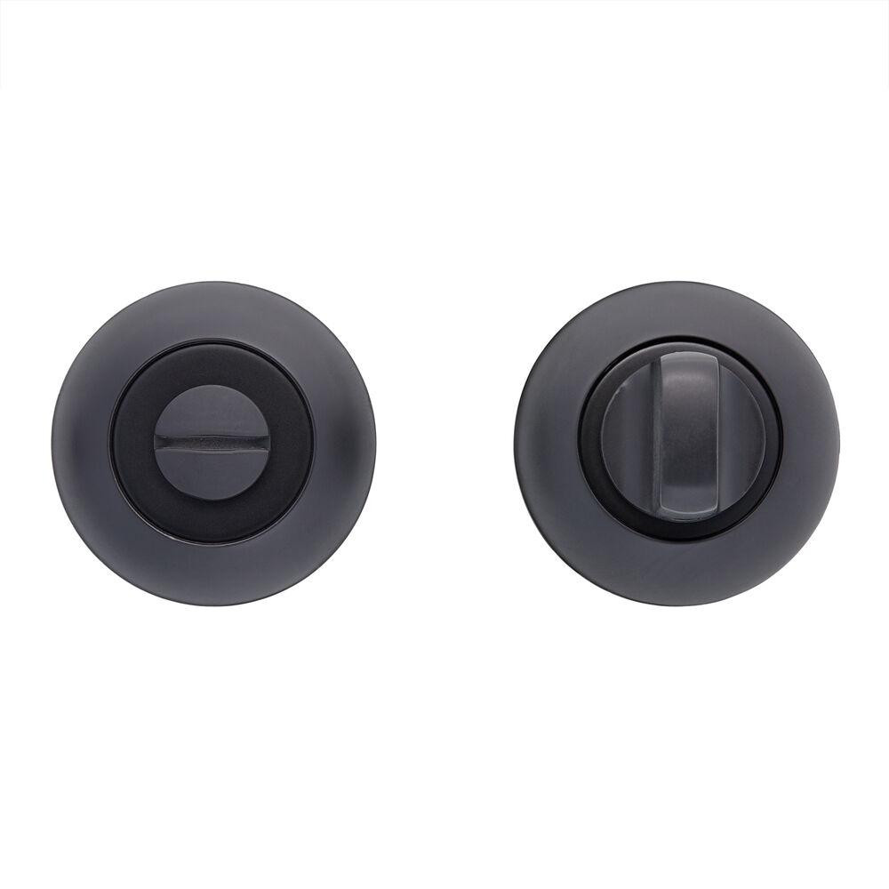 Сантехнічний фіксатор Gavrohe A5-WC Black  (накладка на двері санвузла з поворотником) чорний Київ - фото 1