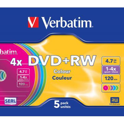 Диск DVD Verbatim 4.7Gb 4x SlimCase 5шт Color (43297) Винница - изображение 3
