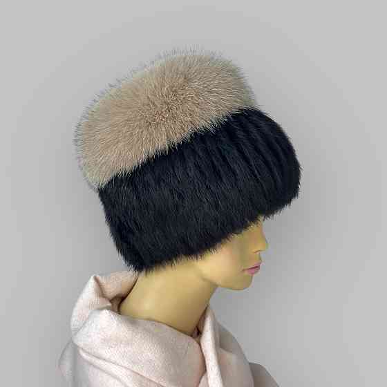 Меховая шапка женская Мерлин Черный Харьков